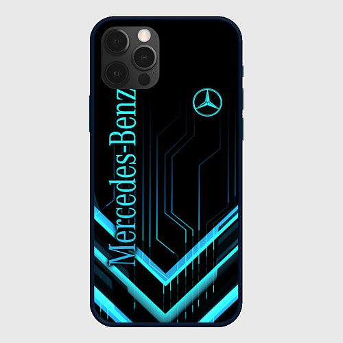 Чехол iPhone 12 Pro Mercedes-Benz / 3D-Черный – фото 1