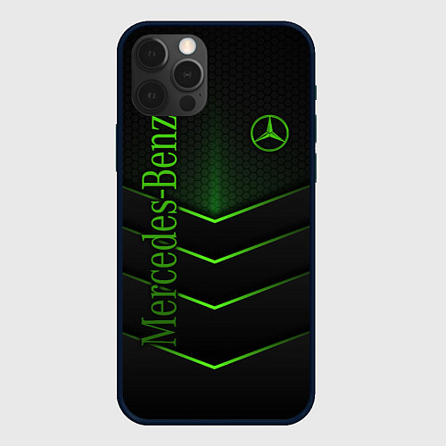 Чехол iPhone 12 Pro Mercedes-Benz / 3D-Черный – фото 1