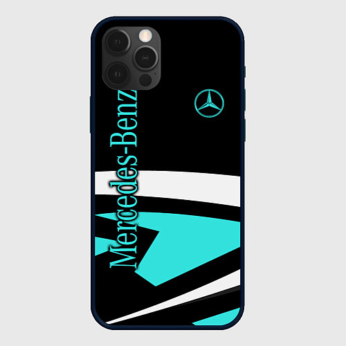 Чехол iPhone 12 Pro Mercedes-Benz / 3D-Черный – фото 1