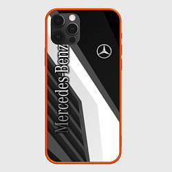 Чехол для iPhone 12 Pro Mercedes-Benz, цвет: 3D-красный