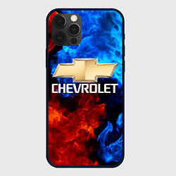 Чехол для iPhone 12 Pro CHEVROLET, цвет: 3D-черный