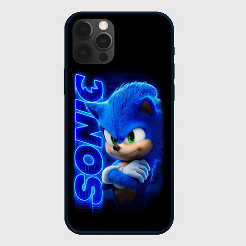 Чехол iPhone 12 Pro SONIC / 3D-Черный – фото 1