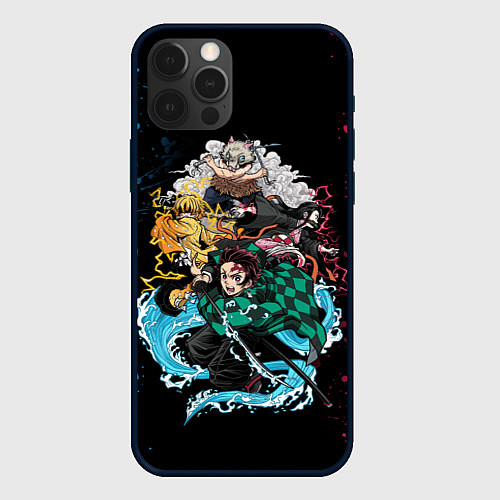 Чехол iPhone 12 Pro KIMETSU NO YAIBA / 3D-Черный – фото 1