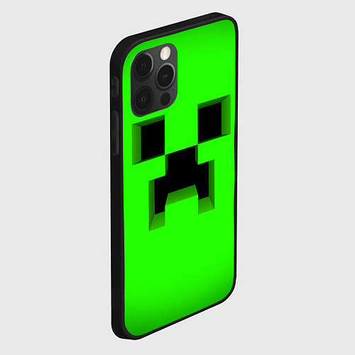 Чехол iPhone 12 Pro MINECRAFT / 3D-Черный – фото 2