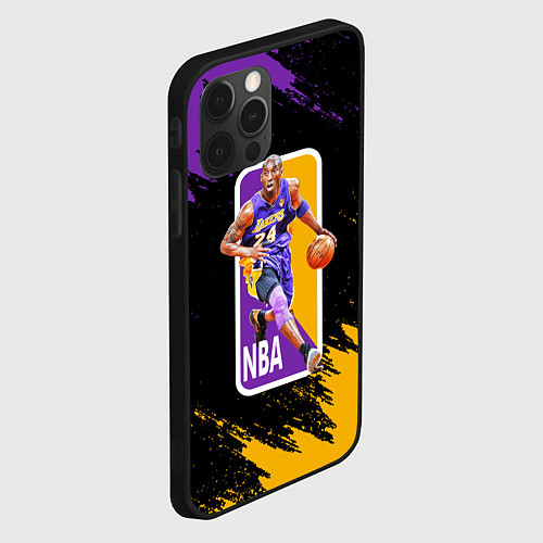 Чехол iPhone 12 Pro LA LAKERS KOBE BRYANT / 3D-Черный – фото 2