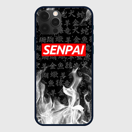 Чехол iPhone 12 Pro SENPAI / 3D-Черный – фото 1
