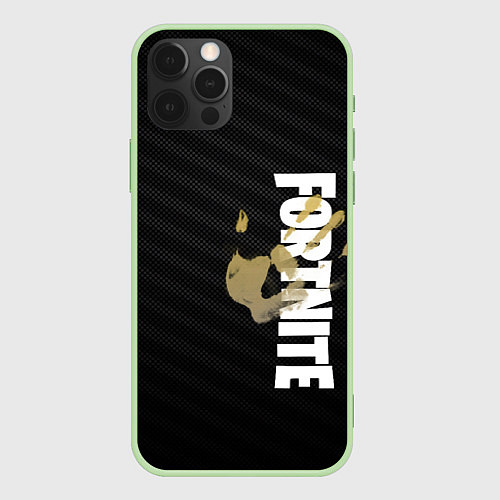 Чехол iPhone 12 Pro Fortnite / 3D-Салатовый – фото 1