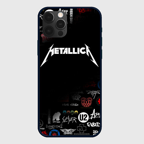 Чехол iPhone 12 Pro Metallica / 3D-Черный – фото 1