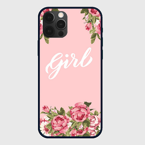 Чехол iPhone 12 Pro Girl / 3D-Черный – фото 1