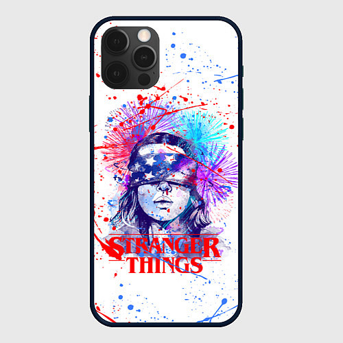 Чехол iPhone 12 Pro STRANGER THINGS / 3D-Черный – фото 1