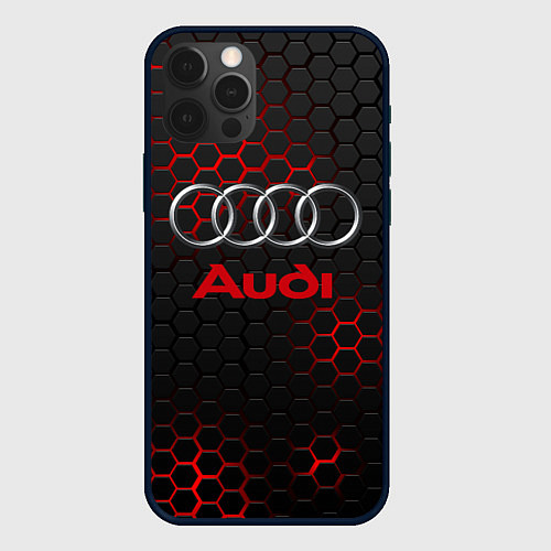 Чехол iPhone 12 Pro AUDI / 3D-Черный – фото 1