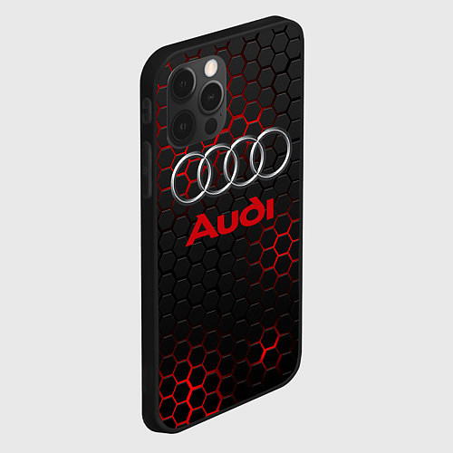 Чехол iPhone 12 Pro AUDI / 3D-Черный – фото 2