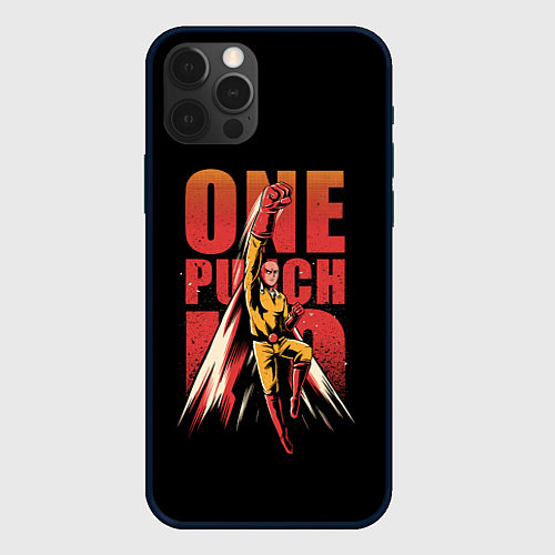 Чехол iPhone 12 Pro ONE-PUNCH MAN / 3D-Черный – фото 1