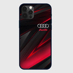 Чехол для iPhone 12 Pro AUDI, цвет: 3D-черный