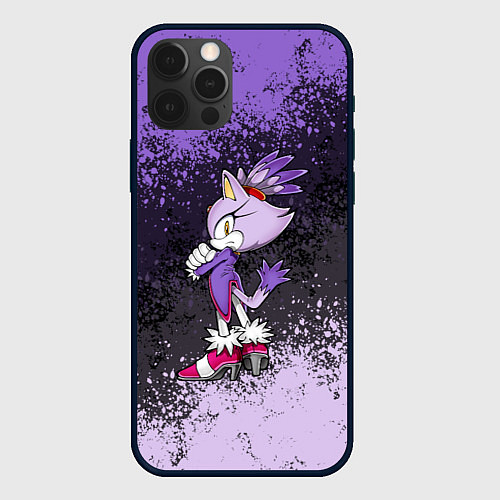 Чехол iPhone 12 Pro SONIC Blaze the Cat / 3D-Черный – фото 1