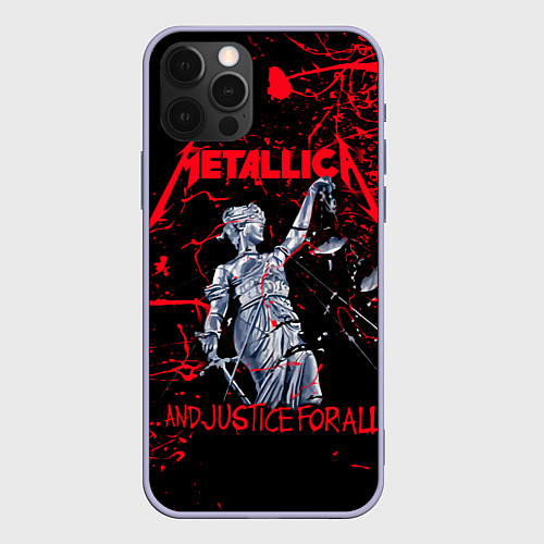 Чехол iPhone 12 Pro Metallica / 3D-Светло-сиреневый – фото 1