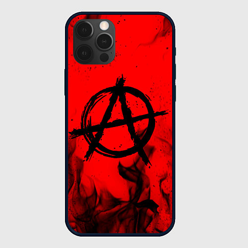 Чехол iPhone 12 Pro АНАРХИЯ / 3D-Черный – фото 1