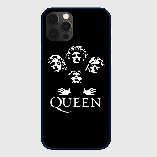 Чехол iPhone 12 Pro QUEEN НА СПИНЕ / 3D-Черный – фото 1