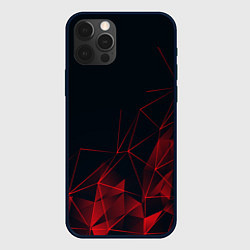 Чехол для iPhone 12 Pro RED STRIPES, цвет: 3D-черный