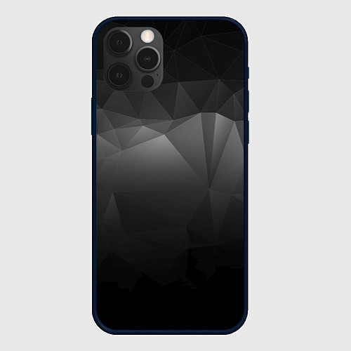 Чехол iPhone 12 Pro GRAY GEOMETRY / 3D-Черный – фото 1