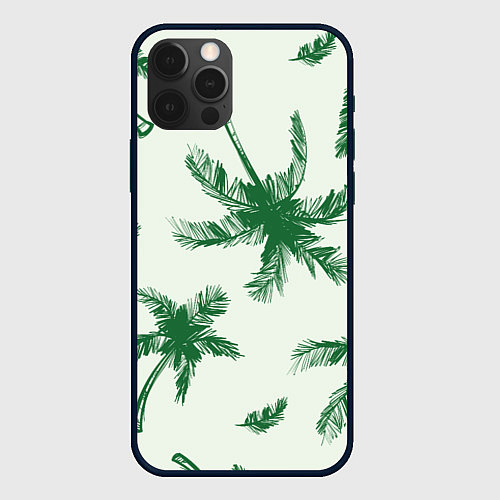 Чехол iPhone 12 Pro Пальмовый рай / 3D-Черный – фото 1