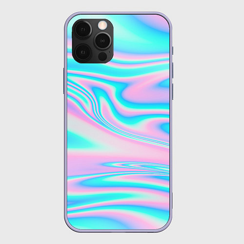 Чехол iPhone 12 Pro WAVES / 3D-Светло-сиреневый – фото 1