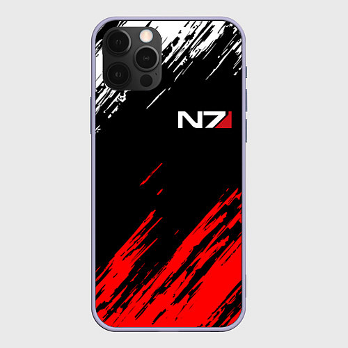 Чехол iPhone 12 Pro MASS EFFECT N7 / 3D-Светло-сиреневый – фото 1