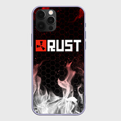 Чехол для iPhone 12 Pro RUST, цвет: 3D-светло-сиреневый