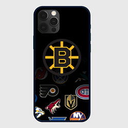 Чехол для iPhone 12 Pro NHL Boston Bruins Z, цвет: 3D-черный