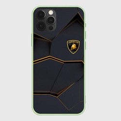 Чехол для iPhone 12 Pro LAMBORGHINI, цвет: 3D-салатовый