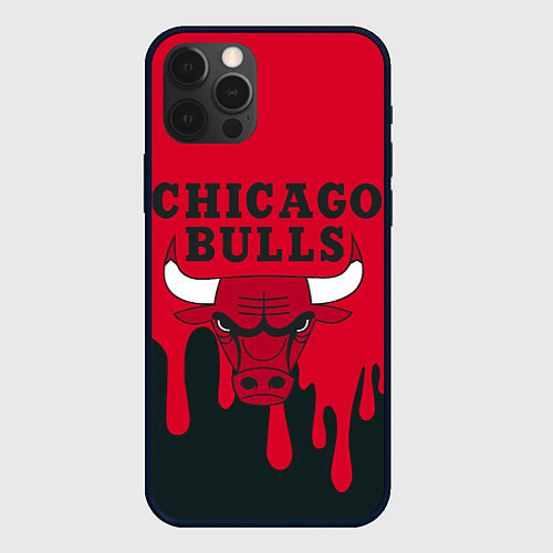 Чехол iPhone 12 Pro Chicago Bulls / 3D-Черный – фото 1