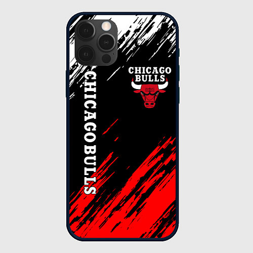 Чехол iPhone 12 Pro CHICAGO BULLS / 3D-Черный – фото 1