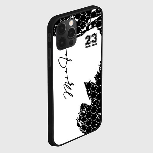 Чехол iPhone 12 Pro Michael Jordan 23 / 3D-Черный – фото 2