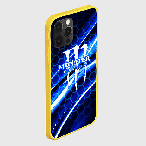 Чехол iPhone 12 Pro MONSTER ENERGY / 3D-Желтый – фото 2