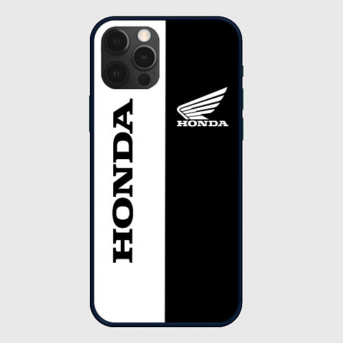 Чехол iPhone 12 Pro HONDA / 3D-Черный – фото 1