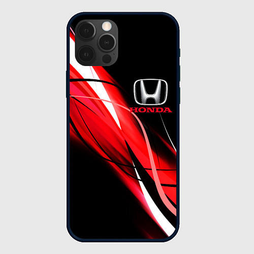 Чехол iPhone 12 Pro HONDA / 3D-Черный – фото 1