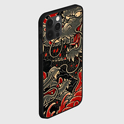 Чехол для iPhone 12 Pro Dsquared tatoo DRAGON, цвет: 3D-черный — фото 2