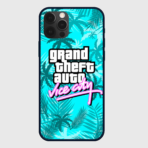 Чехол iPhone 12 Pro GTA VICE CITY / 3D-Черный – фото 1