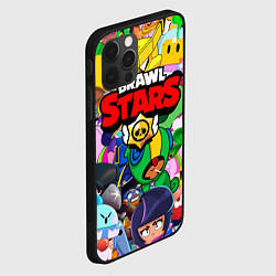 Чехол для iPhone 12 Pro BRAWL STARS ВСЕ БРАВЛЕРЫ, цвет: 3D-черный — фото 2