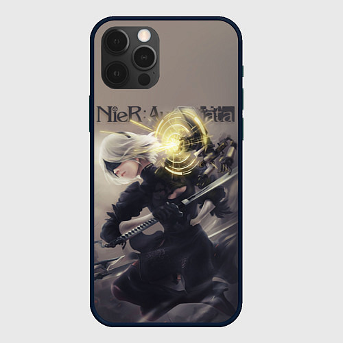 Чехол iPhone 12 Pro Nier Automata / 3D-Черный – фото 1