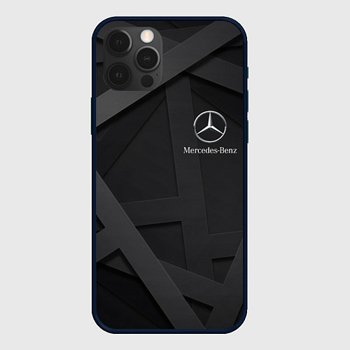 Чехол iPhone 12 Pro MERCEDES / 3D-Черный – фото 1