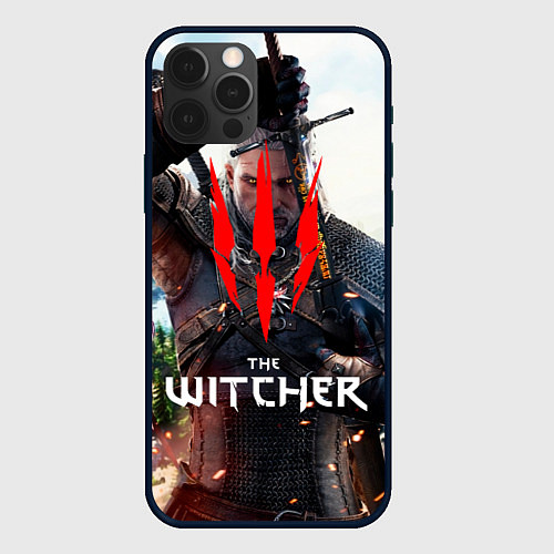 Чехол iPhone 12 Pro The Witcher / 3D-Черный – фото 1