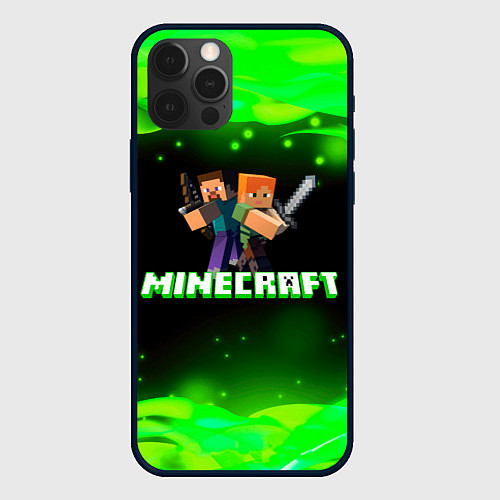 Чехол iPhone 12 Pro Minecraft 1 / 3D-Черный – фото 1