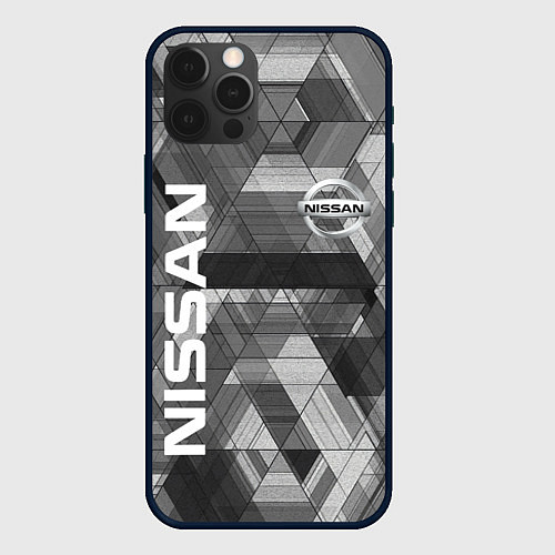Чехол iPhone 12 Pro NISSAN / 3D-Черный – фото 1