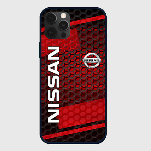 Чехол iPhone 12 Pro NISSAN / 3D-Черный – фото 1