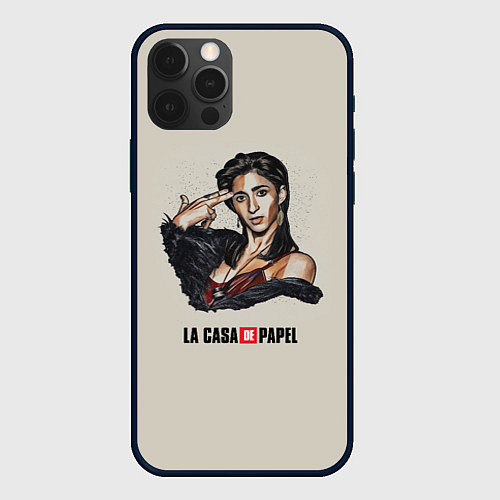 Чехол iPhone 12 Pro БУМАЖНЫЙ ДОМ / 3D-Черный – фото 1