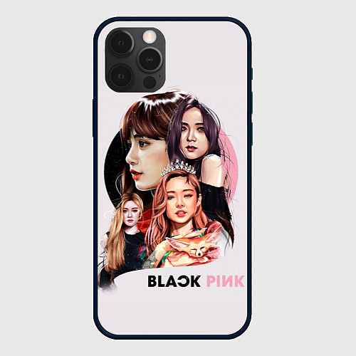 Чехол iPhone 12 Pro Blackpink / 3D-Черный – фото 1