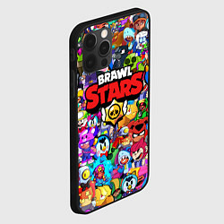Чехол для iPhone 12 Pro BRAWL STARS ВСЕ ПЕРСОНАЖИ, цвет: 3D-черный — фото 2