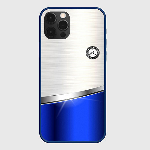Чехол iPhone 12 Pro MERCEDES-BENZ / 3D-Тёмно-синий – фото 1