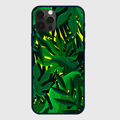 Чехол iPhone 12 Pro В джунглях / 3D-Черный – фото 1